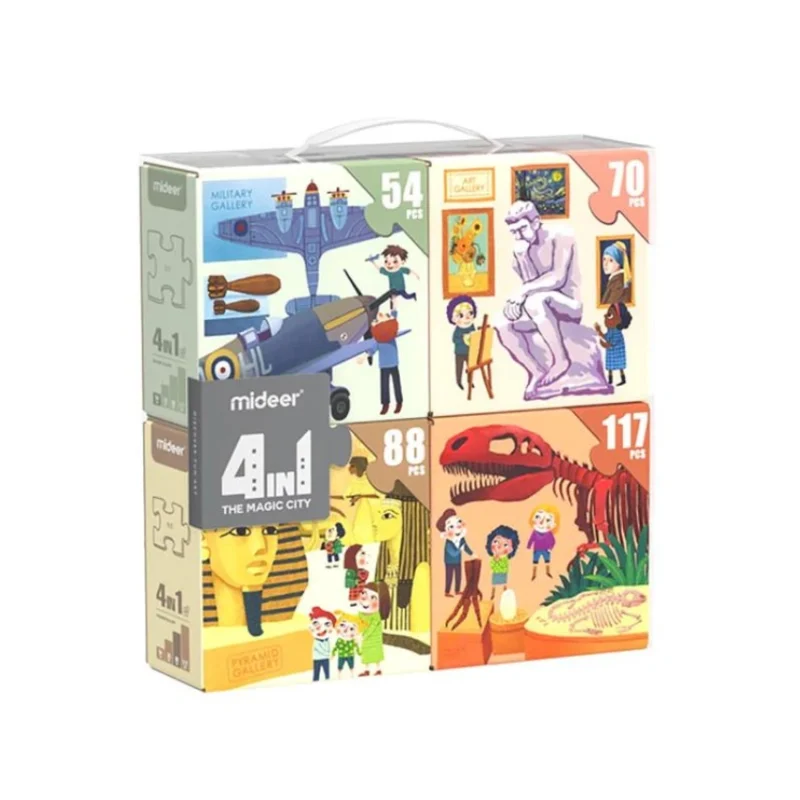 Mideer 4-in-1 Museum Puzzle Set