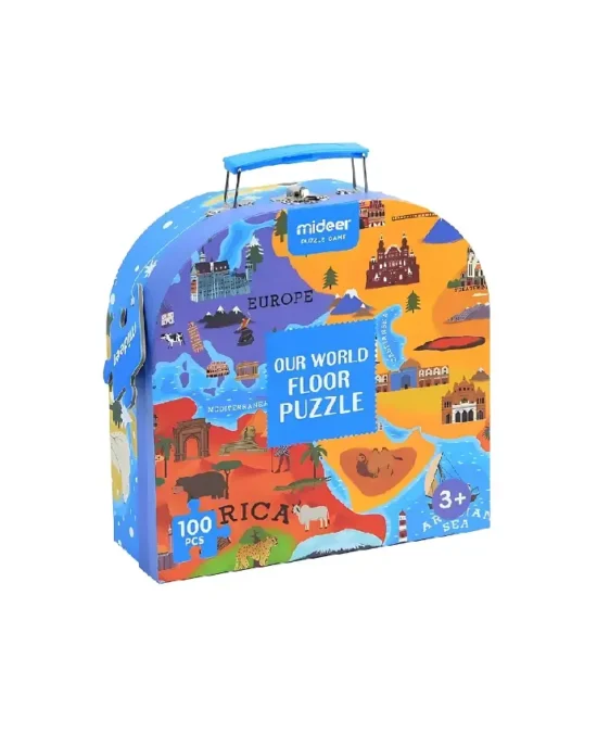 Mideer Gift Box Puzzle - Our World Floor Puzzle - 100 Pieces