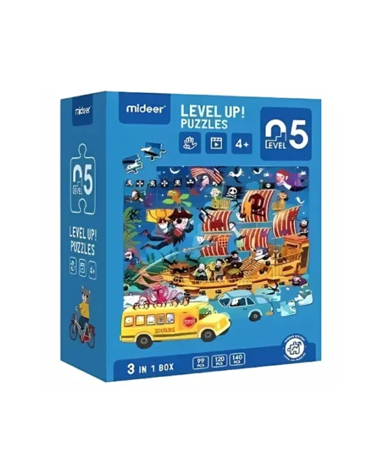 Mideer Level Up Puzzles - 3-in-1 Box - Adventures