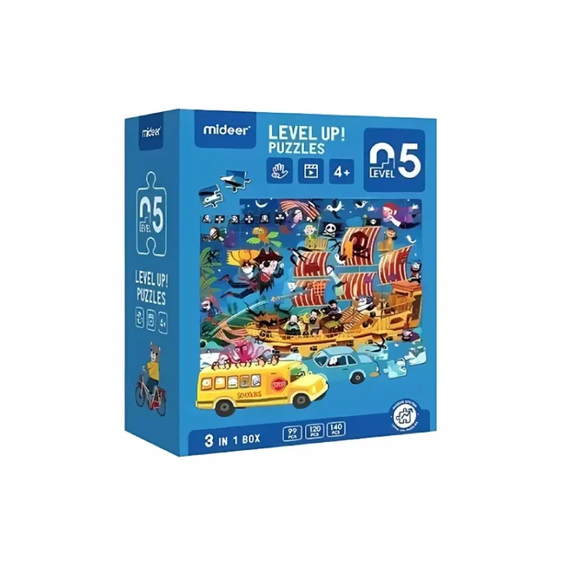 Mideer Level Up Puzzles - 3-in-1 Box - Adventures