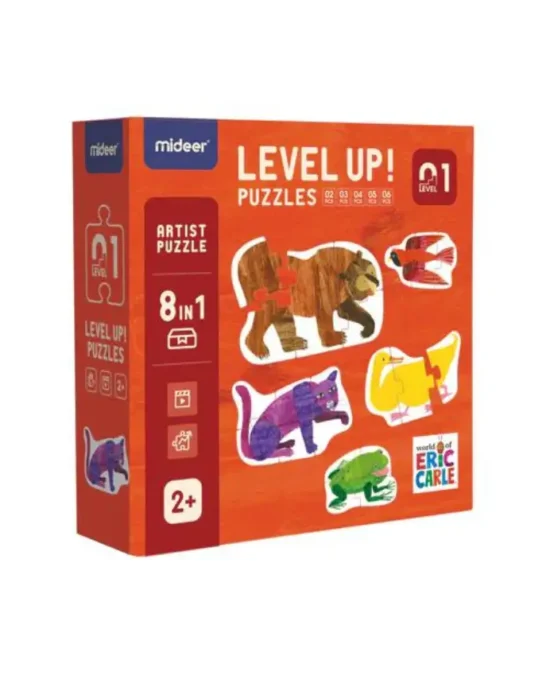 Mideer Level Up Series - Level 1 - Animals (8-in-1 Puzzle)