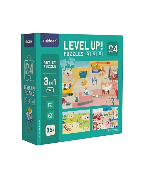 Mideer Level Up Series - Level 4 - Life Scenes (3-in-1 Puzzle)