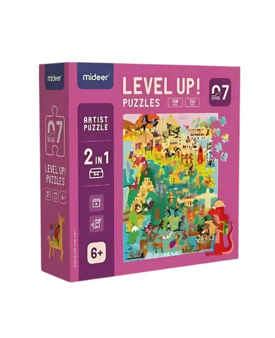 Mideer Level Up Series - Level 7 - Latin America and Polar Adventures (8-in-1 Puzzle)