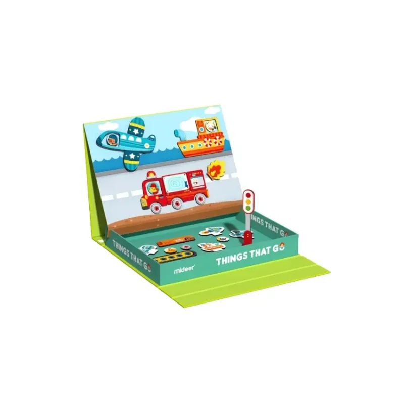 Mideer Magnetic Playset 19 Pieces – Things That Go