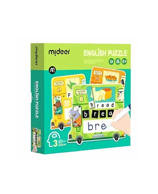 Mideer Oh! B-U-S Bus! English Puzzle - Learn to Spell