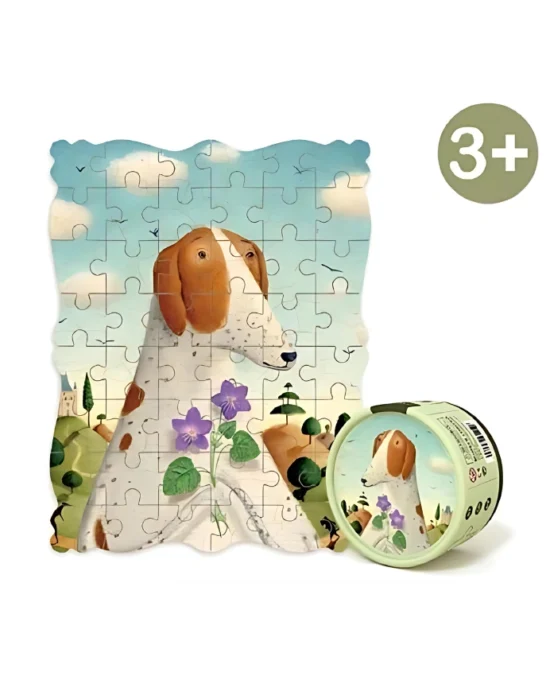 Mideer Portraits Puzzle - Dog Violets Main Image