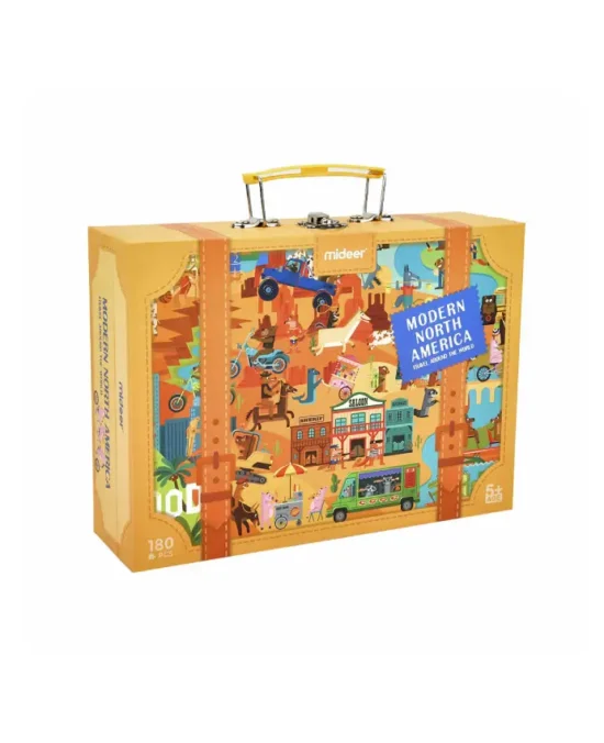 Mideer Travel Around the World Puzzle - Modern North America - 18 Pieces