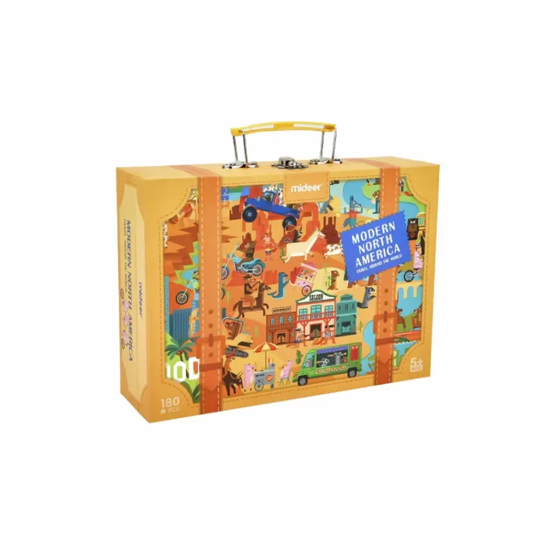 Mideer Travel Around the World Puzzle - Modern North America - 18 Pieces