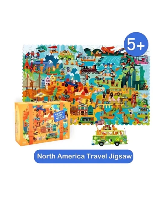 Mideer Travel Around the World Puzzle - Modern North America