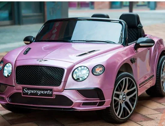 Ride On Bentley Continental Pink Leather Seats EVA Rubber wheels Remote Control 1