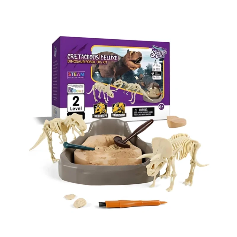 TopBright ScienceCan Cretaceous Deluxe – Dinosaur Fossil Dig Kit