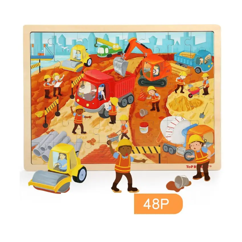 TopBright Wooden Building Site Puzzle – 48 Pieces (2)