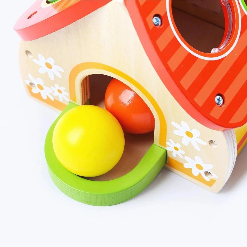 TopBright Wooden Pounding House with Hammer and 4 Balls for Toddlers (1)