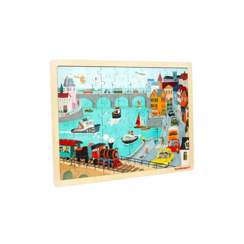 TopBright Wooden Puzzle - City Traffic Puzzle 1