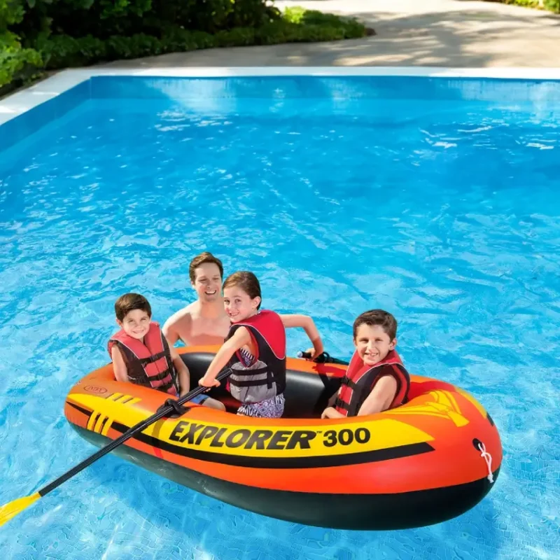 Intex Explorer 300 Inflatable Boat in a Pool