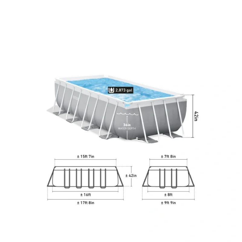 Intex Prism Frame Rectangular Swimming Pool Measurements
