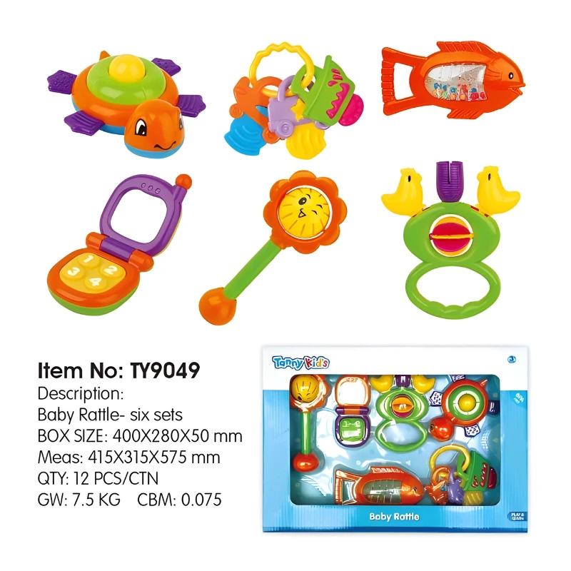 Tanny Toys Baby Rattle - 6-Piece Set 1