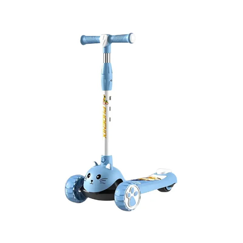 BravoExpress Kids Glider Scooter with Animal Characters Blue Main