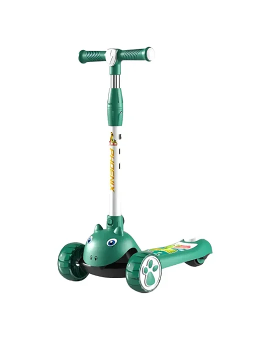 BravoExpress Kids Glider Scooter with Animal Characters Green Main