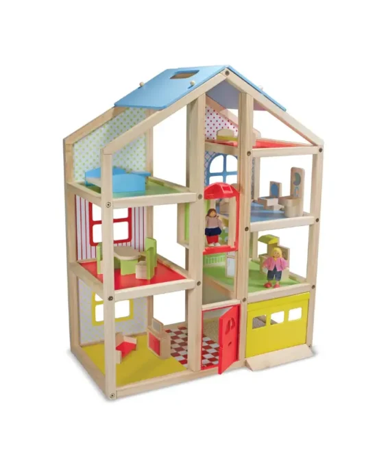 Melissa and Doug Hi-Rise Wooden Dollhouse