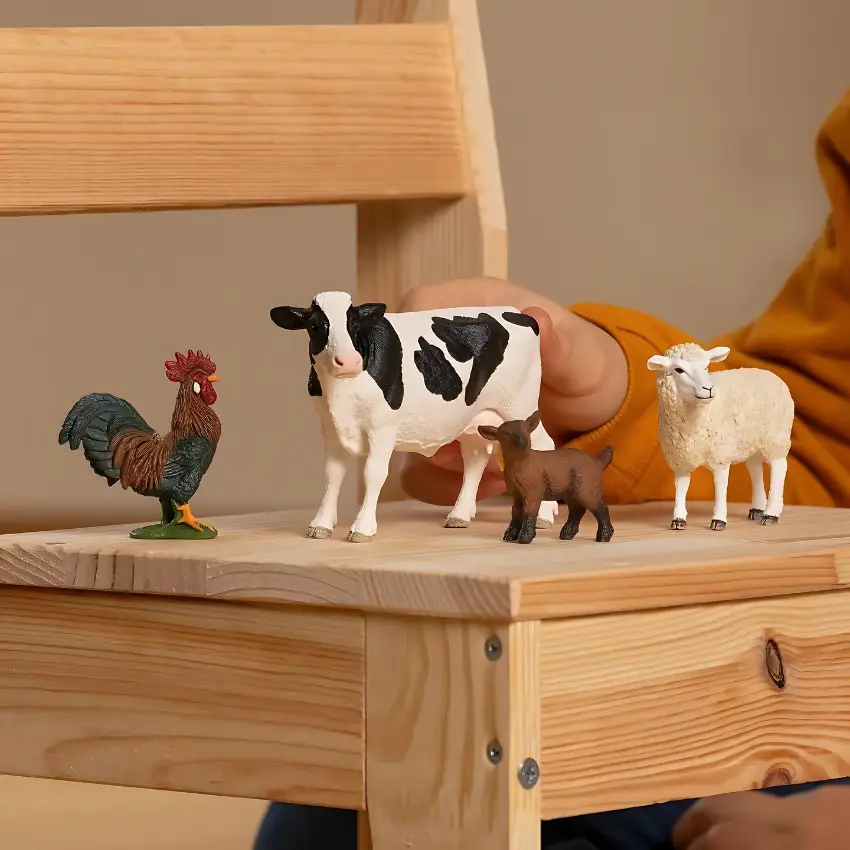 Schleich Farm Animal Figurines – Farm World Farm Starter Set Baby Playing