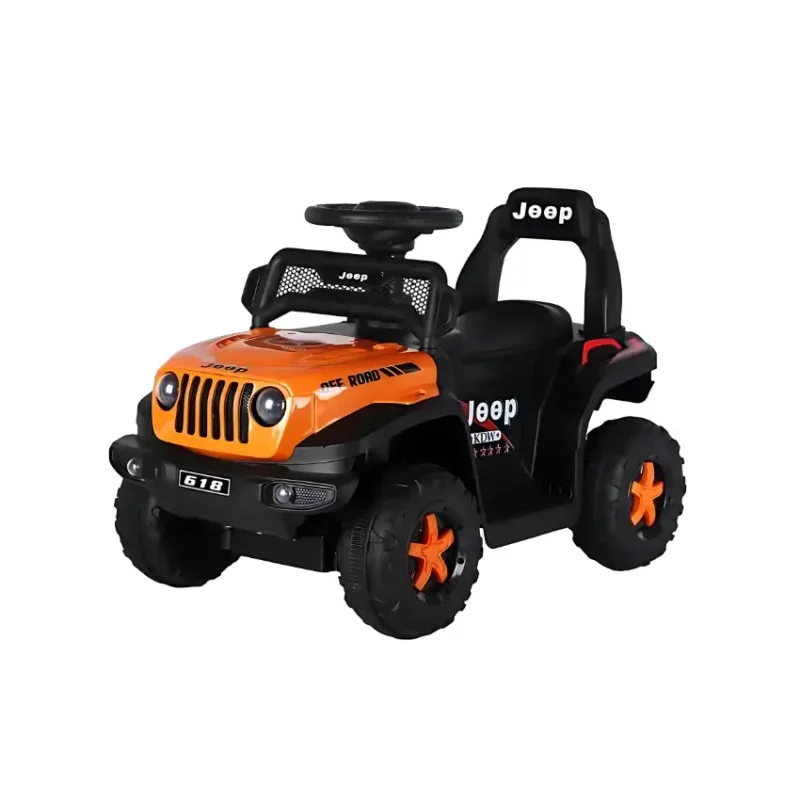 BravoExpress Jeep Wrangler Ride-On Toy Car Orange