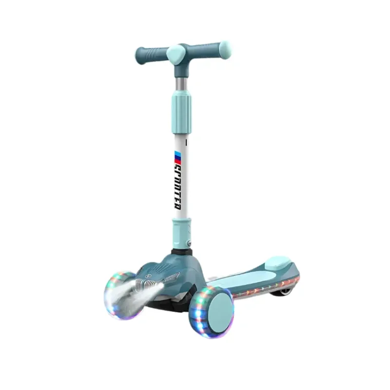 BravoExpress Kids Glider Scooter with a Car-Front Theme Blue Main