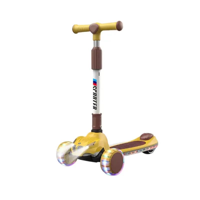 BravoExpress Kids Glider Scooter with a Car-Front Theme Brown Main