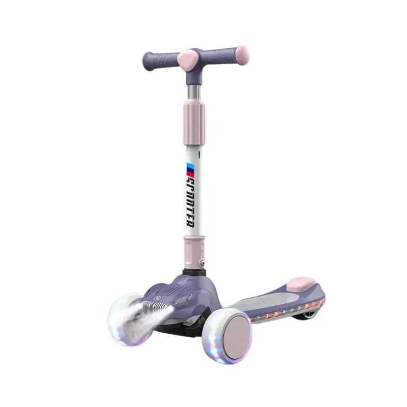 BravoExpress Kids Glider Scooter with a Car-Front Theme Purple Main