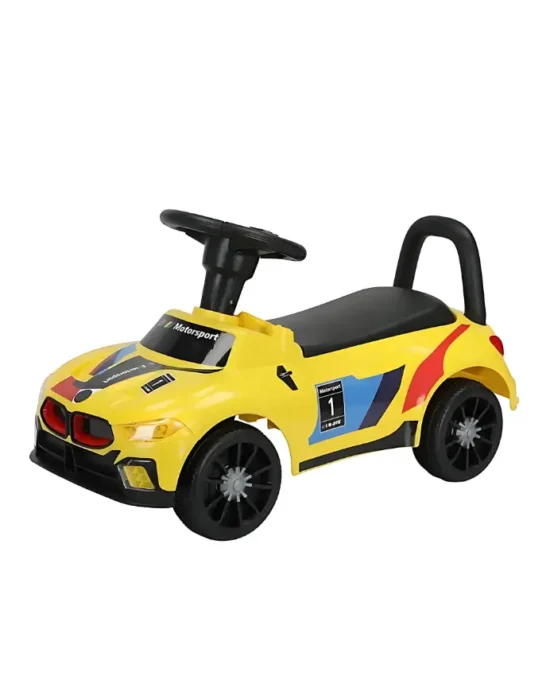 BravoExpress Motorsport Racer Ride-On Toy Car Yellow