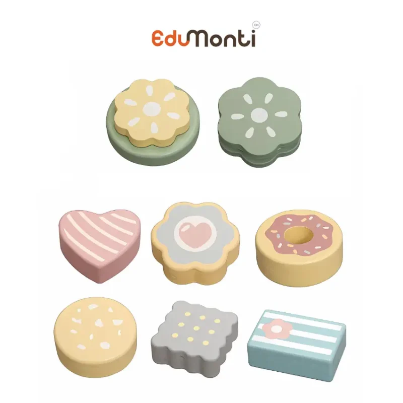 EduMonti Wooden Baking Playset Cookies