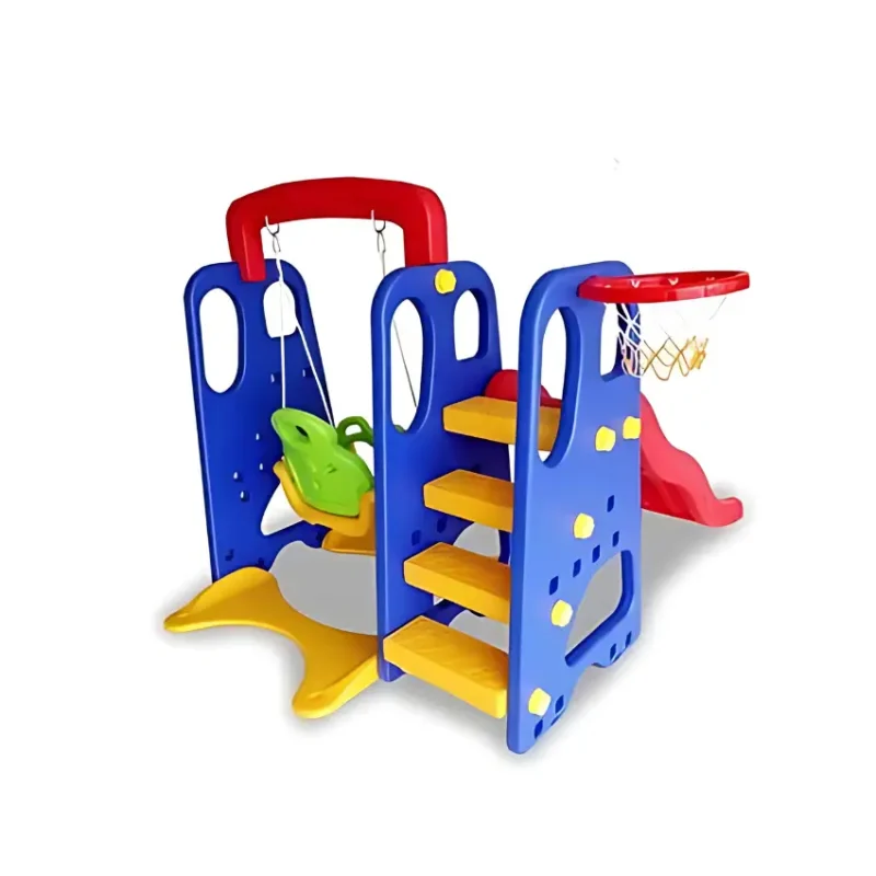 3-in-1 Play Adventure Slide, Swing & Basketball Hoop – Ultimate Playground Fun (4)