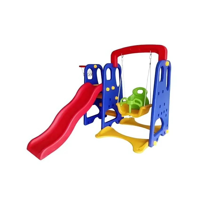 3-in-1 Play Adventure Slide, Swing & Basketball Hoop – Ultimate Playground Fun (6)