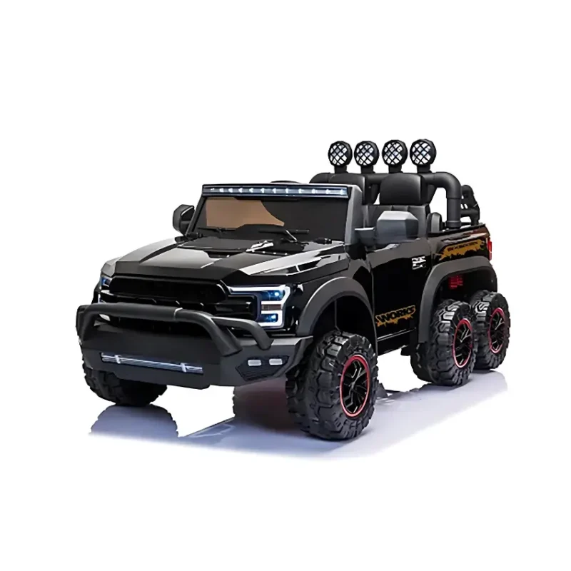 6x6 Ride-On Pickup Ultimate Adventure Truck for Kids Black