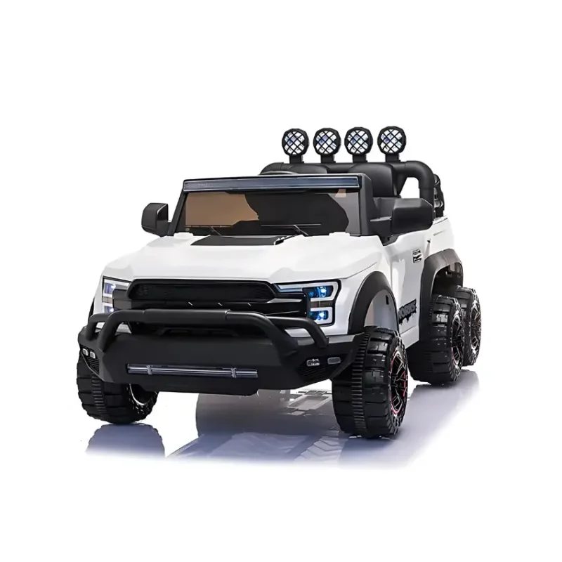 6x6 Ride-On Pickup Ultimate Adventure Truck for Kids White