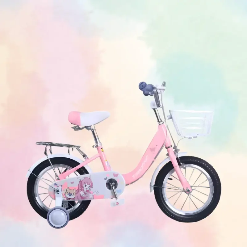 BravoExpress Bicycle with Basket and Training Wheels (1)