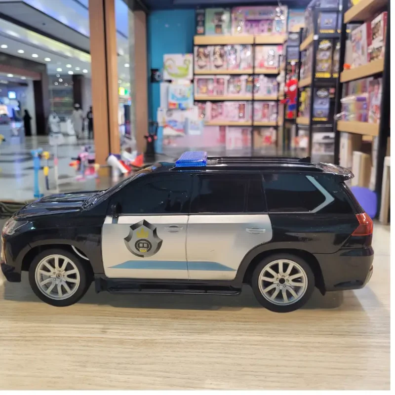 Classic RC Police Car for Street Patrolling Fun Side View