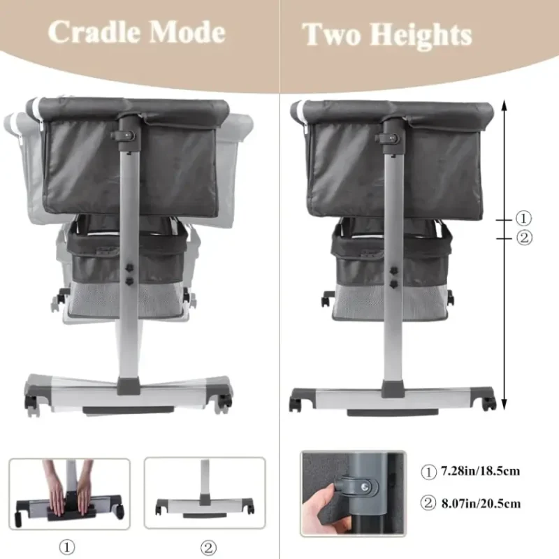 CozyNest 3-in-1 Adjustable Baby Cradle (4)