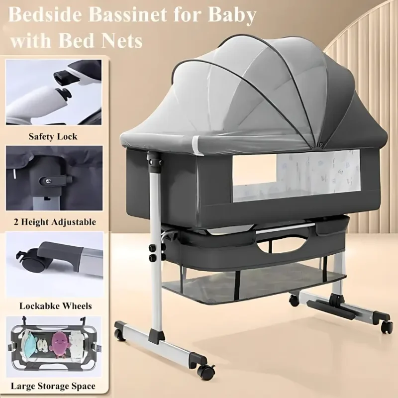 CozyNest 3-in-1 Adjustable Baby Cradle (7)