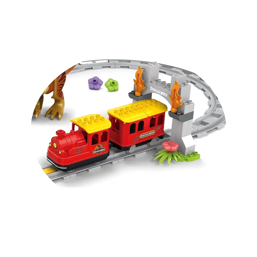 Intelligent Block Train Dinosaur World - 62-Piece Building Blocks (2)