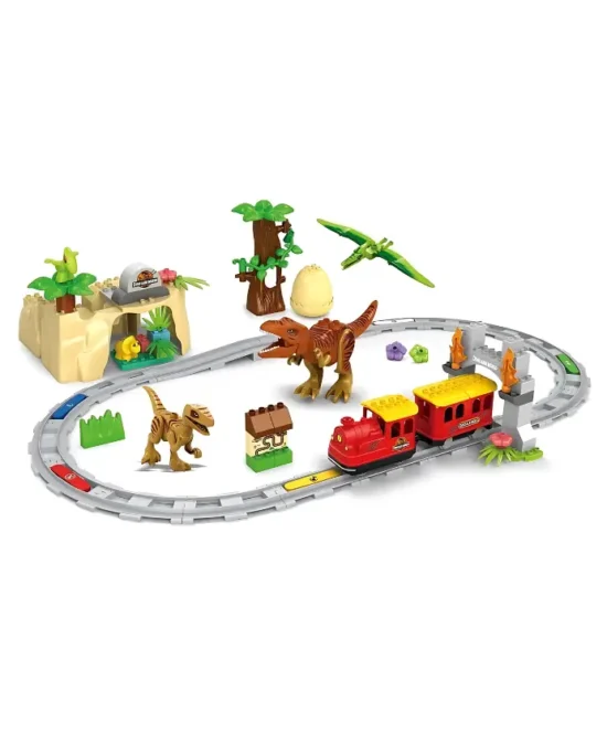 Intelligent Block Train Dinosaur World - 62-Piece Building Blocks (3)