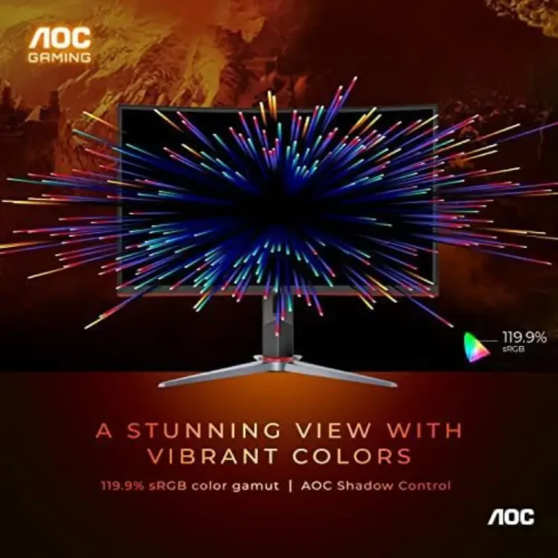 AOC Monitor Gaming 240hz 0.5ms Curved C27G2Z (1)