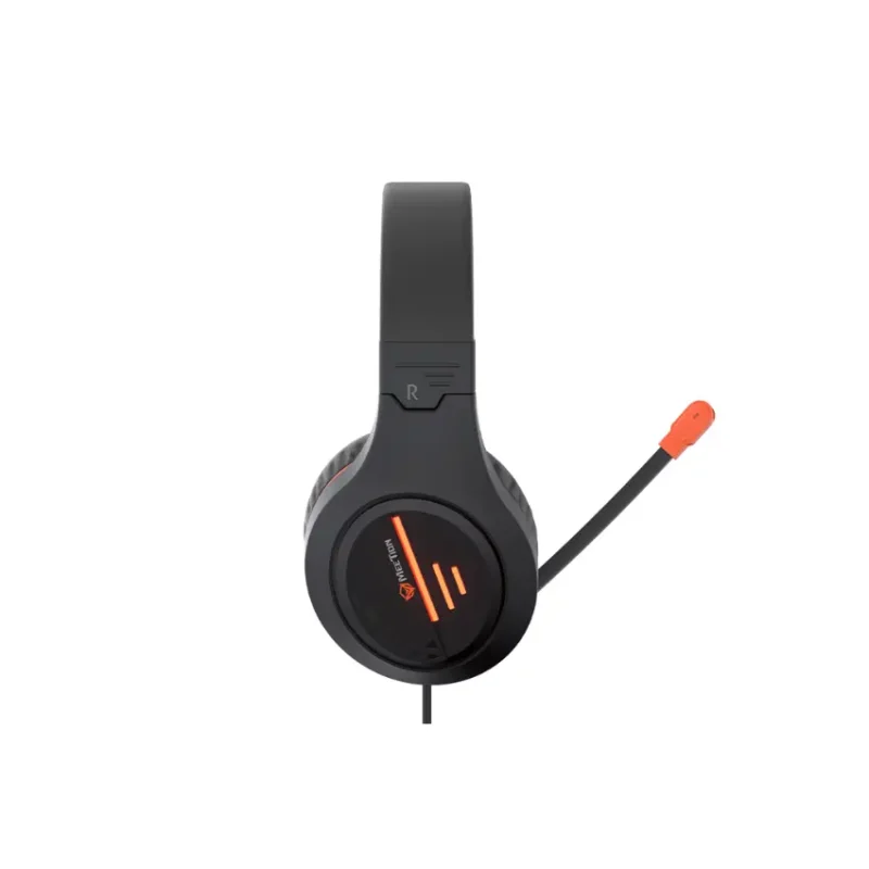 MeeTion MT-HP021 Stereo Gaming Headset with Mic Black Orange Lightweight Backlit (2)