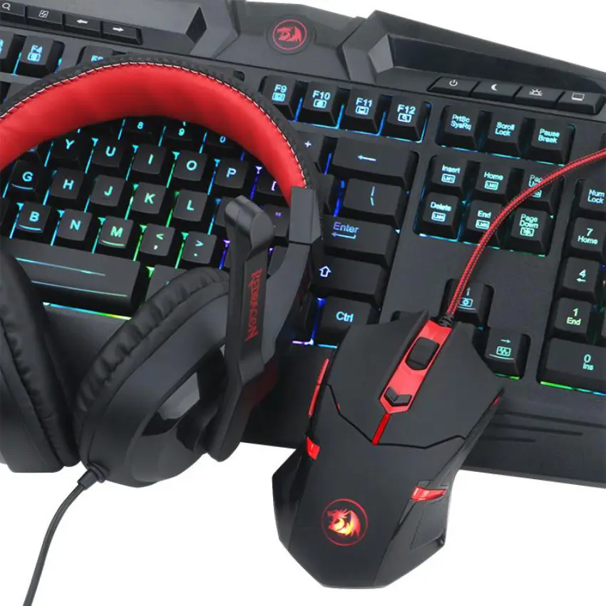 Redragon 4-in-1 Combo S101-BA-2 Keyboard, Mouse, Headset & Mouse Pad