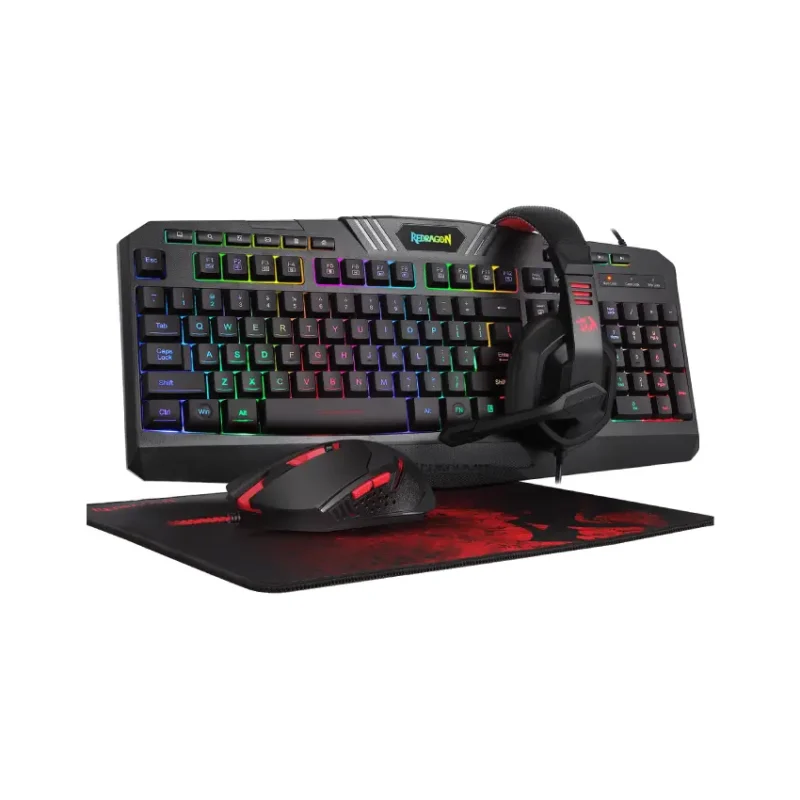 Redragon 4-in-1 Combo S101-BA-2 Keyboard, Mouse, Headset & Mouse Pad (4)