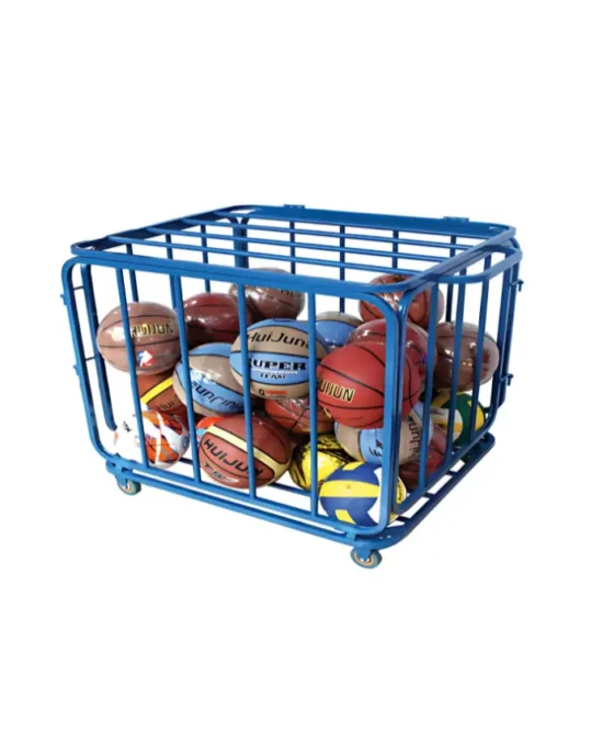 Rolling Sports Ball Cart for Basketballs, Volleyballs, and Footballs