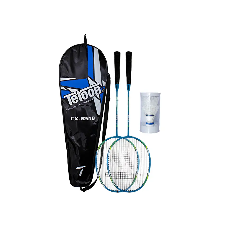 Teloon Badminton Racket Set (2 Pcs) + 2 Shuttlecocks - CX-B518