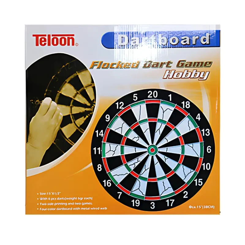 Teloon Flocked Dartboard Hobby 15 - BL15115 (1)