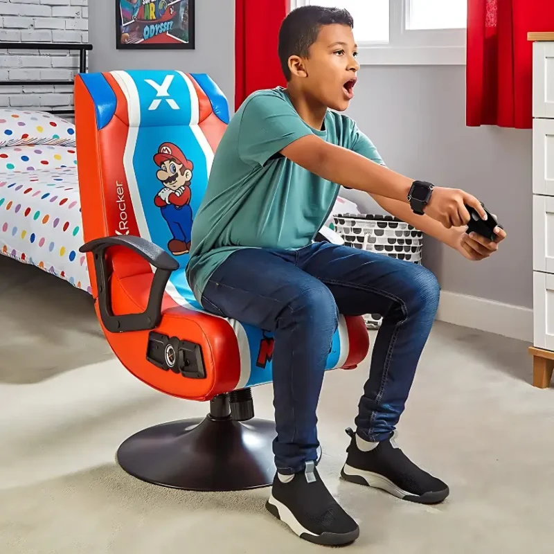 XRocker Super Mario 2.1 Audio Pedestal Gaming Chair (5)