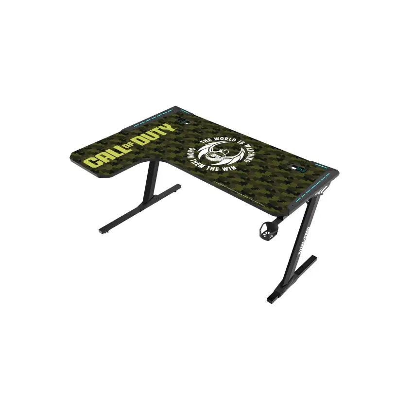 Call Of Duty (COD) Phantom XL-L Series L-Shaped RGB Gaming Desk Green (2)